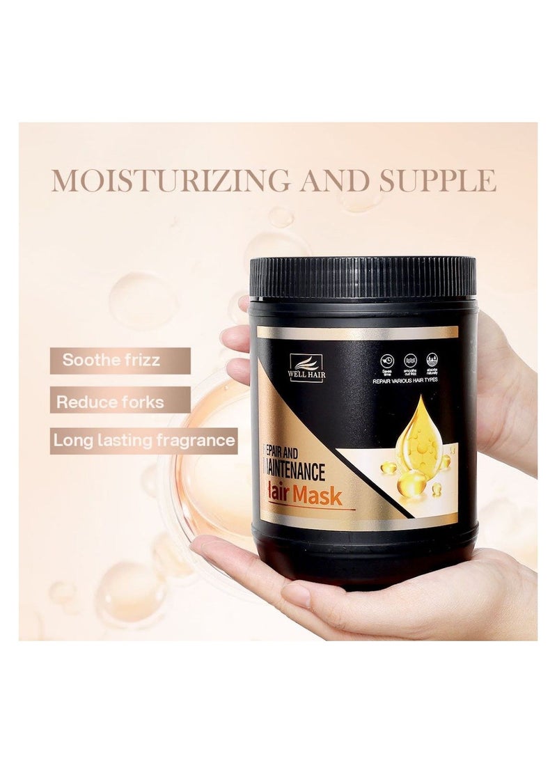 Well Care Mask Care Treatment Damage Frizzy Maintenance Moisturize 1Kg  - Image 2