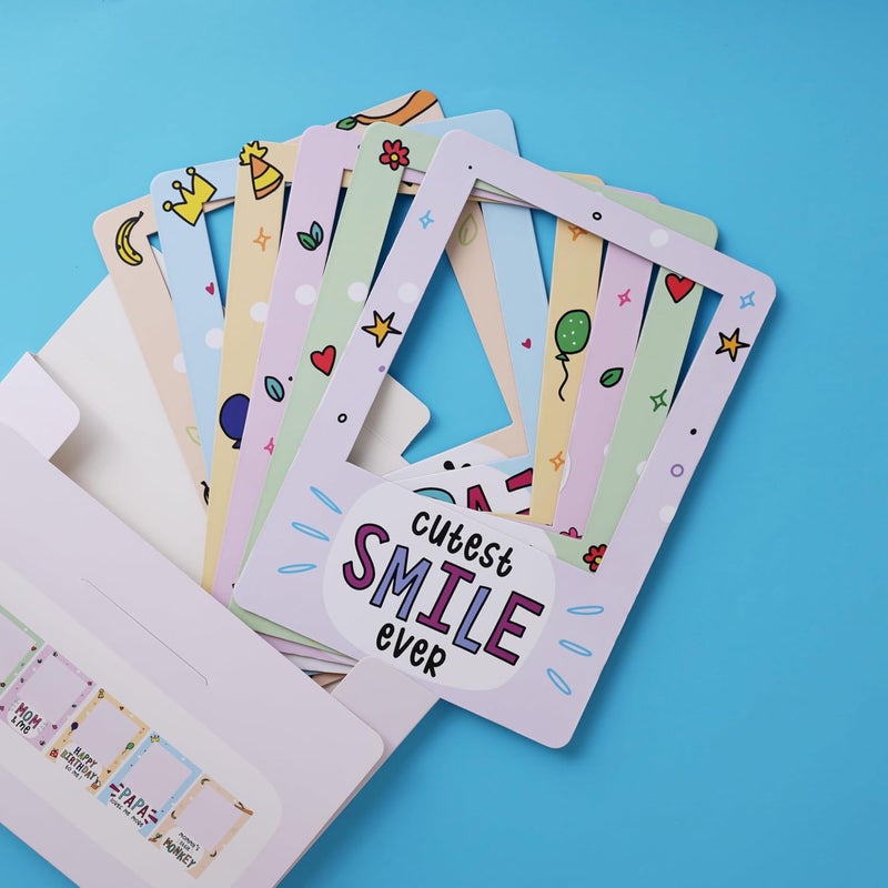 Oye Happy - Baby Milestone Selfie Frames | Set of 6 | Perfect for Capturing Baby Moments | Baby Memory Frames - Image 3
