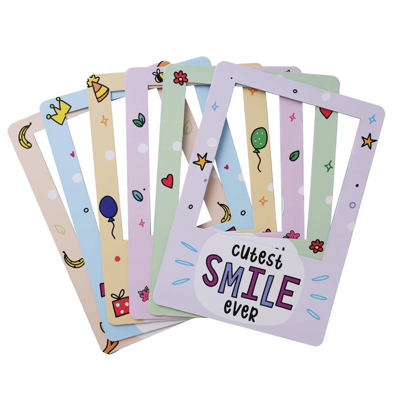 Oye Happy - Baby Milestone Selfie Frames | Set of 6 | Perfect for Capturing Baby Moments | Baby Memory Frames - Image 1