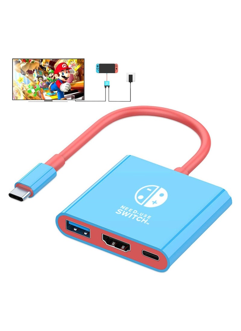 Captaintech Portable Switch Dock for Nintendo Switch/OLED & Steam Deck – HDMI 2.0 TV Mode Adapter | Compact Travel Replacement Dock  - Image 1