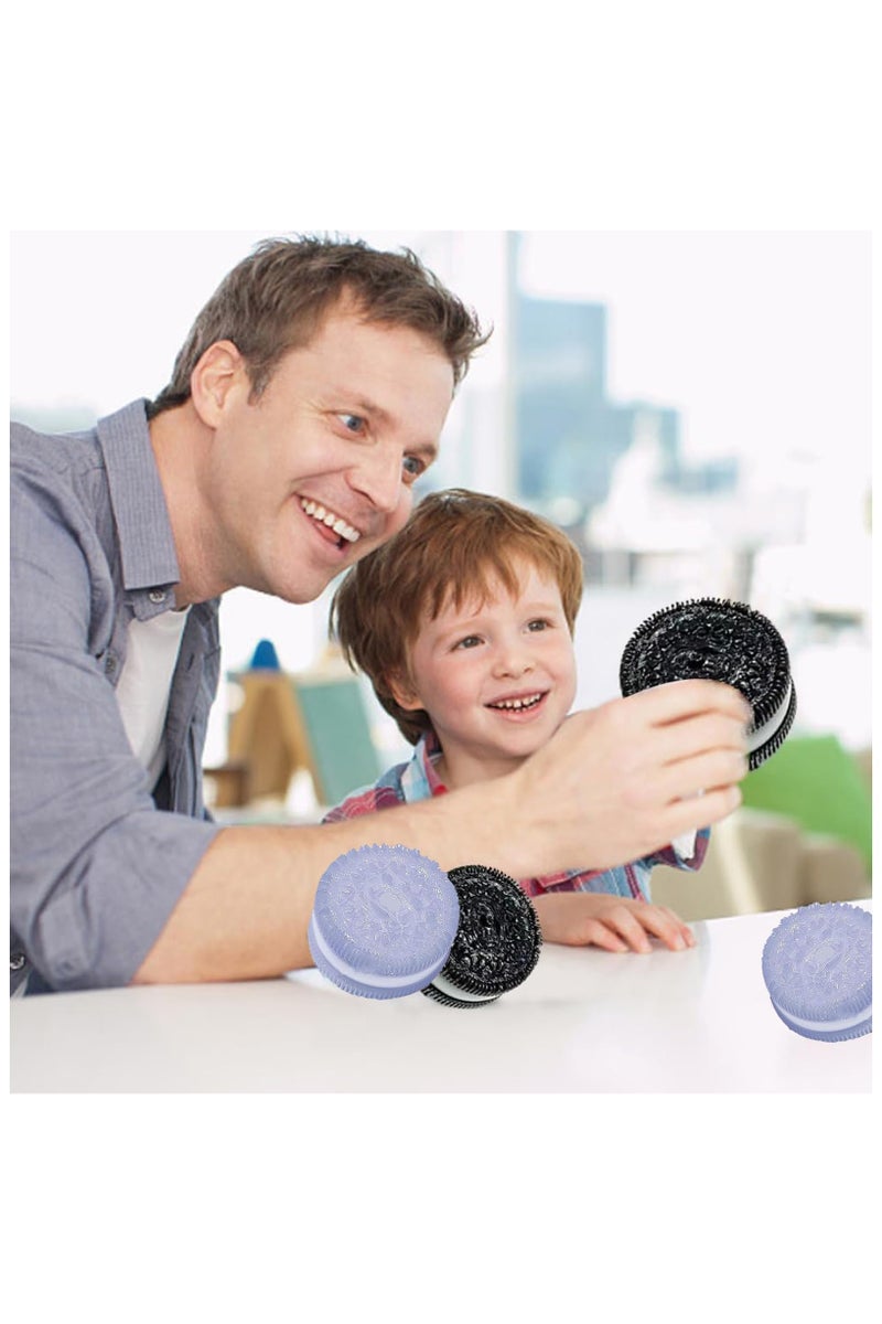 طقم 2 قطعة من ألعاب السليكون القابلة للضغط على شكل بسكويت – ألعاب ناعمة لتخفيف التوتر للقلق والتركيز وزينة المكتب، مجموعة ألعاب فidget المحمولة - Image 2