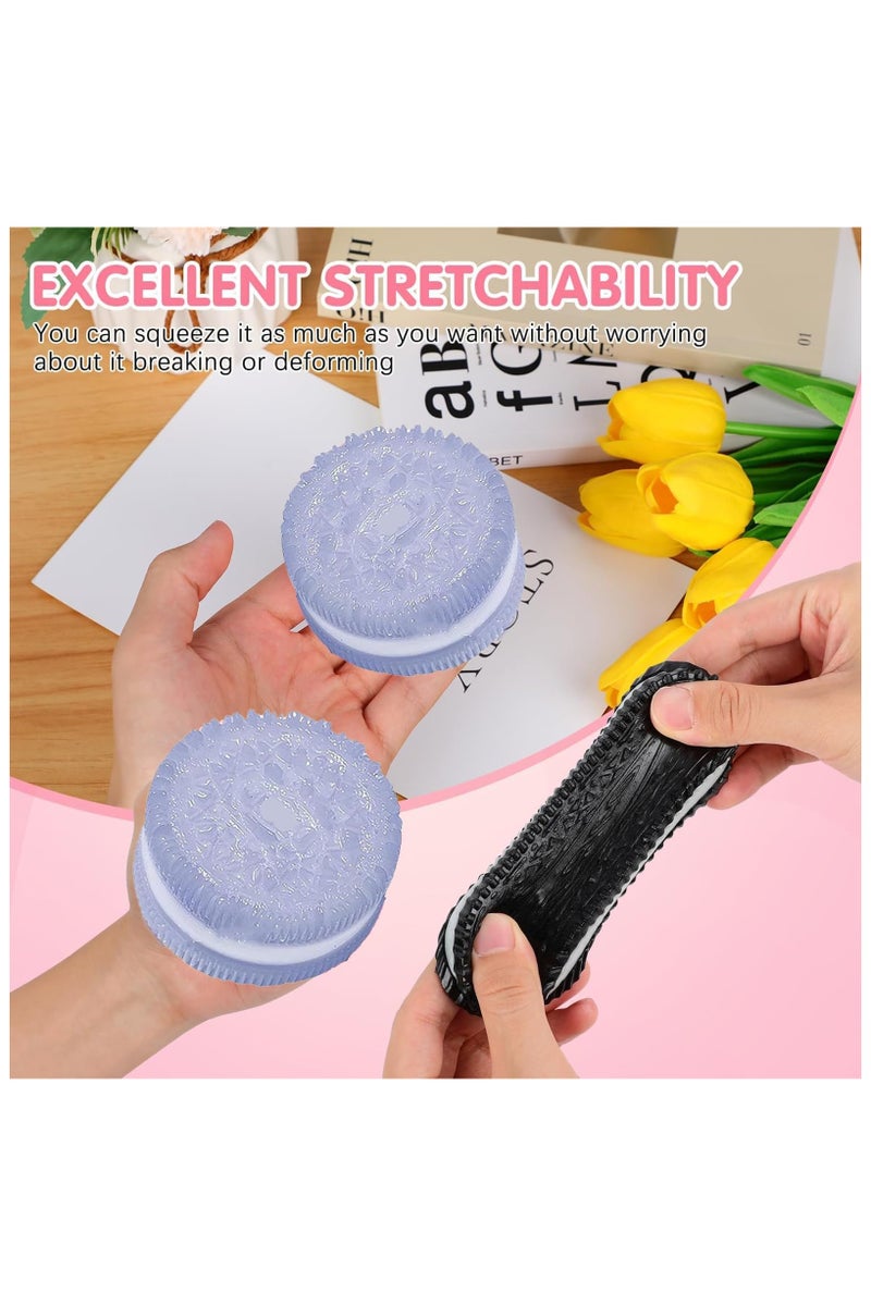 طقم 2 قطعة من ألعاب السليكون القابلة للضغط على شكل بسكويت – ألعاب ناعمة لتخفيف التوتر للقلق والتركيز وزينة المكتب، مجموعة ألعاب فidget المحمولة - Image 3