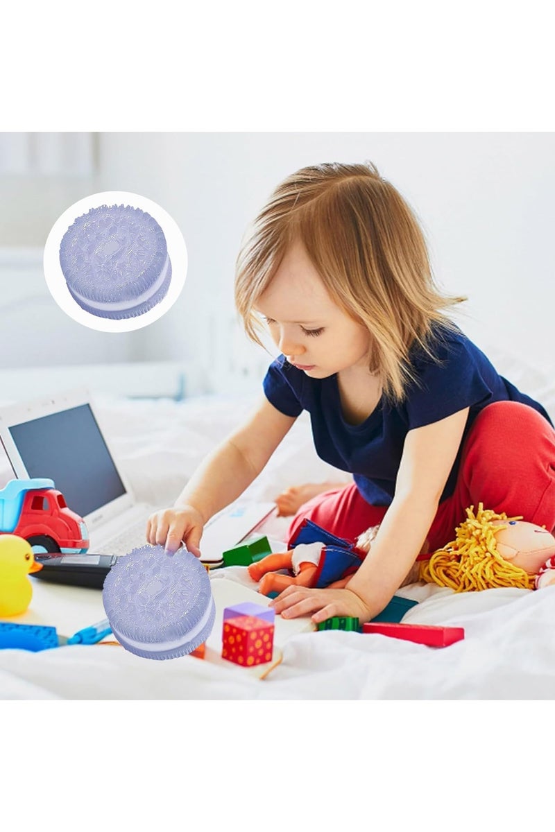 طقم 2 قطعة من ألعاب السليكون القابلة للضغط على شكل بسكويت – ألعاب ناعمة لتخفيف التوتر للقلق والتركيز وزينة المكتب، مجموعة ألعاب فidget المحمولة - Image 4