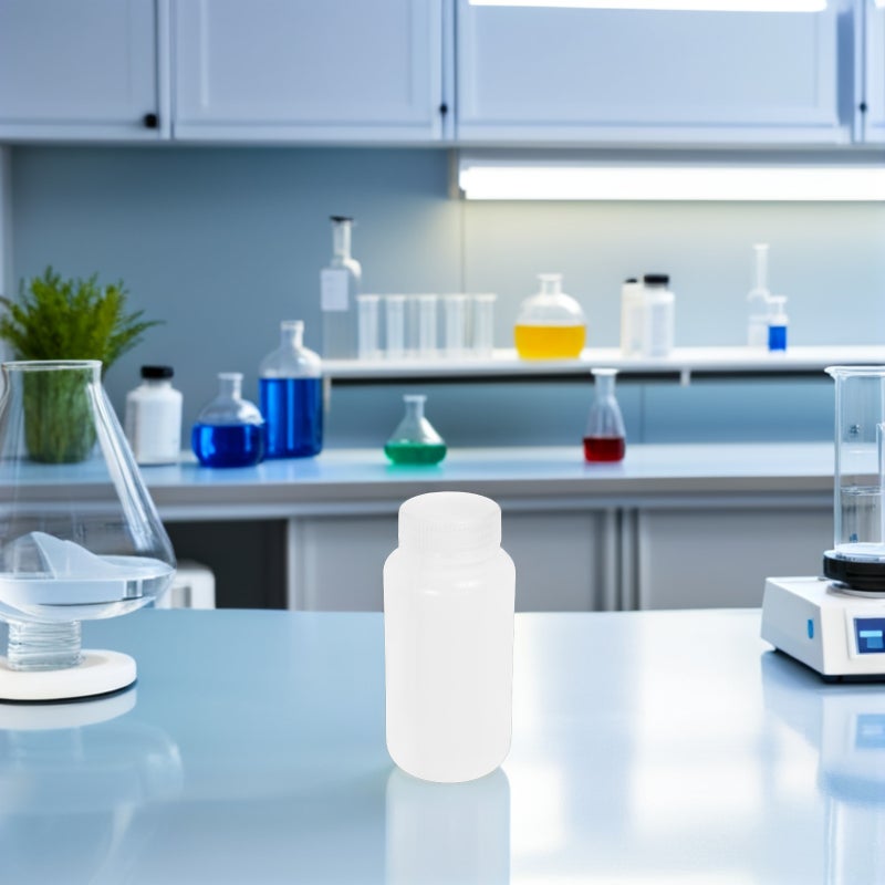 12pcs Wide Mouth Lab Reagent Bottles 250 ML Sealed Leak-Proof Sample Containers White Chemical Storage Bottles For Laboratory Classroom Use - Image 5