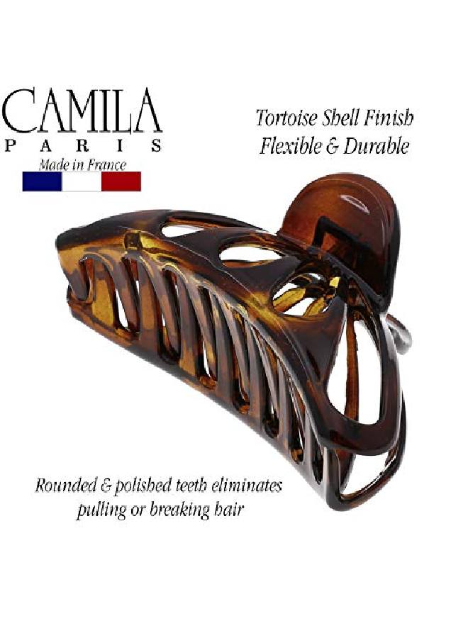 CAMILA Paris Nv109 French Hair Clip For Women For Thick Volume Hair Tortoise Shell Girls Hair Claw Clips Jaw Fashion Durable Styling Hair Accessories For Women Strong Hold Grip Made In France - Image 3