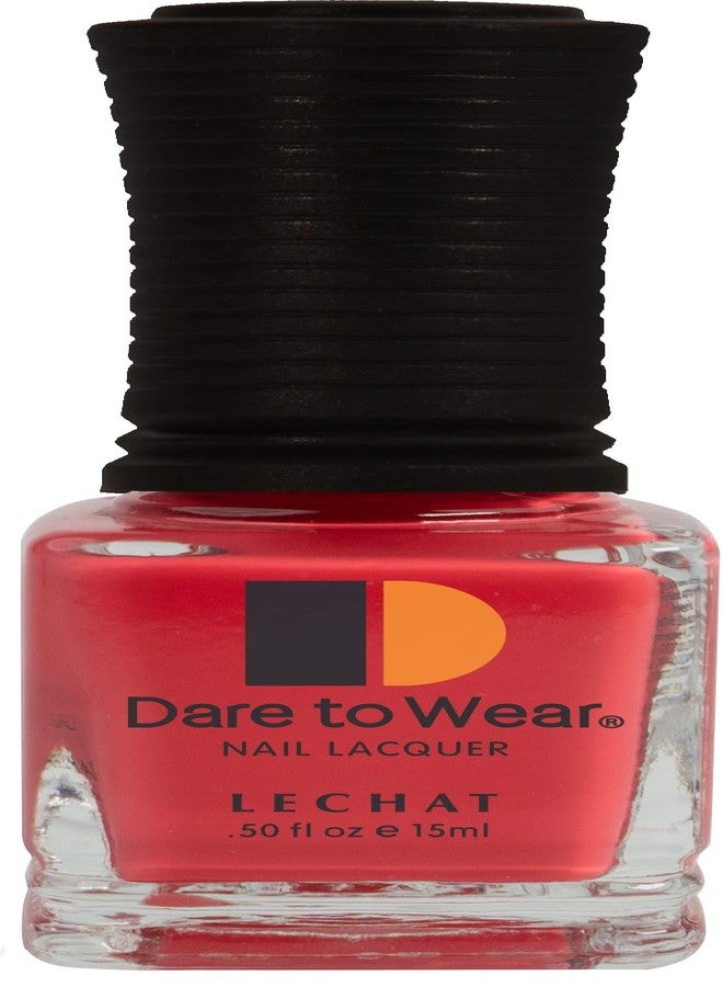 LECHAT Dare to Wear Lacquer, Fiery Begonia, 0.5 Fluid Ounce