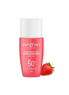 Dot & Key Strawberry Dew Tinted Sunscreen Spf 50+ Pa++++ - 01 Porcelain | Protection Against Ua/Ub | Broad Spectrum, Water & Sweat Resistant | For All Skin Types | 50Ml  - Image 1
