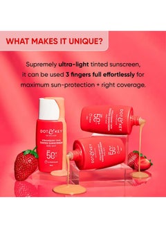 Dot & Key Strawberry Dew Tinted Sunscreen Spf 50+ Pa++++ - 01 Porcelain | Protection Against Ua/Ub | Broad Spectrum, Water & Sweat Resistant | For All Skin Types | 50Ml  - Image 3