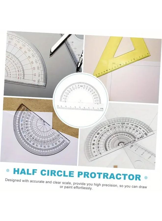 Small Hollow Angle Gauge 180 Degree Precision Half Circle Protractor for Engineering and Carpentry - Image 2