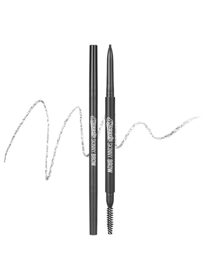 PERIPERA Speedy Skinny Brow 01 Gray Brown15mm Precise Eyebrow Pencil DualSided Fine Tip Shades Define Fills Brow Make up K Beauty Korean Makeup - Image 1