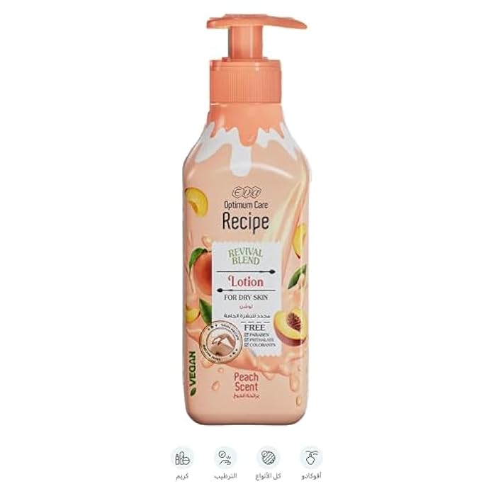 Eva cosmetics Optimum Care Recipe Revival Blend Lotion For Dry Skin - Peach Scent 370 Ml - Image 2
