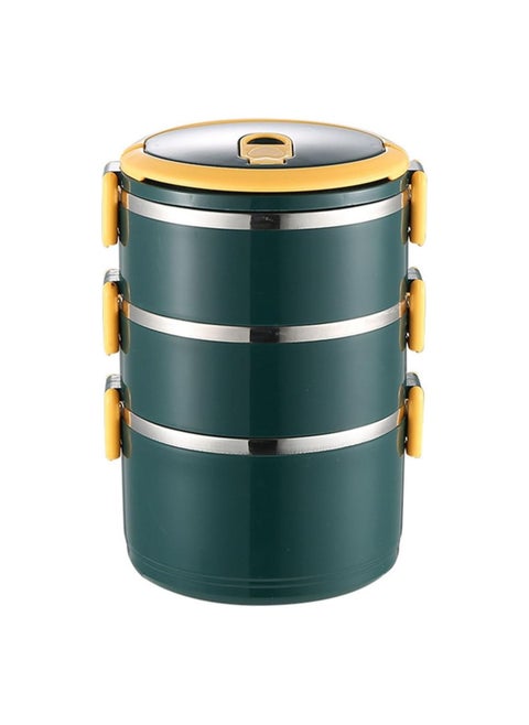 Stackable portable bento box, stainless steel construction, easy to clean and maintain, keeps your food fresh and prevents spillage