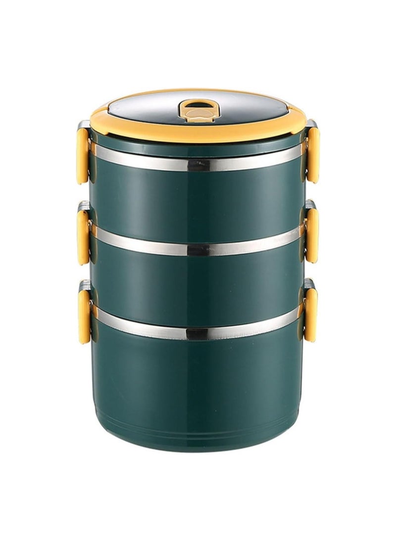 LOOPITYS Stackable portable bento box, stainless steel construction, easy to clean and maintain, keeps your food fresh and prevents spillage  - Image 1