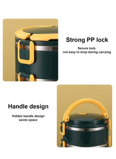 LOOPITYS Stackable portable bento box, stainless steel construction, easy to clean and maintain, keeps your food fresh and prevents spillage  - Image 5
