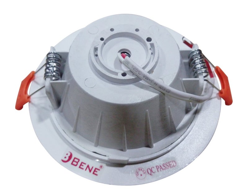 Bene BENE Luster Virgin Plastic Round Ceiling Light White 6w Pack of 8 Pcs  - Image 2