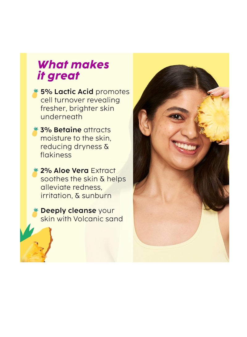 PLIX THE PLANT FIX Pineapple 5% Lactic Acid Exfoliating Body Wash For All Skin Types, Paraben-Free Shower Gel, For Dry, Rough & Strawberry Skin, 236 Ml - Image 3