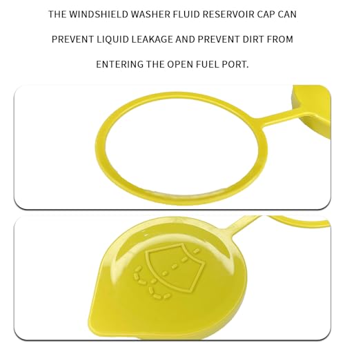 Eponcia Windshield Washer Fluid Cap Wiper Washer Fluid Reservoir Cap Cover Replacement for Subaru, 86615FJ000 Windshield Cleaner Tank Caps for Subaru Crosstrek Forester Impreza WRX Accessories(Yellow) - Image 5