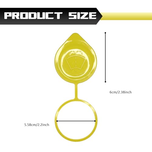 Eponcia Windshield Washer Fluid Cap Wiper Washer Fluid Reservoir Cap Cover Replacement for Subaru, 86615FJ000 Windshield Cleaner Tank Caps for Subaru Crosstrek Forester Impreza WRX Accessories(Yellow) - Image 2