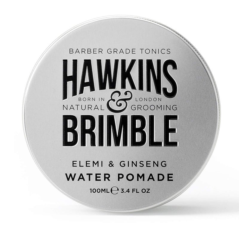 Hawkins & Brimble Hawkins Brimble Strong Hold Hair Pomade for Men 100ml WaterBased Formula All Day Firm Hold with Natural Shine Elemi Ginseng Scent Vegan Easy Wash Grooming Styling Cream Clay - Image 3
