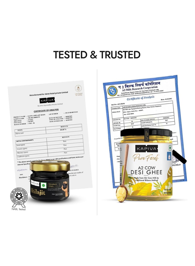 Kapiva Himalayan Shilajit 20g + Kapiva A2 Desi Ghee 500g - Image 5