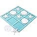 Sumind Beach House Decor Wooden Tic Tac Toe Game with Resin Seashell and Starfish Multilayer Tic Tac Toe Board Fun for Family Travel Beach Game 86 x 86 inchesBlue - Image 2