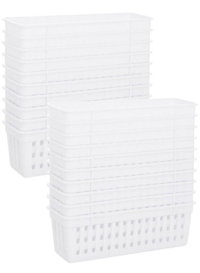 Lnrueg 20 PCS Classroom Storage Baskets, 10.2 x 3.1 x 2.4 inches,Plastic Classroom Pencil Organizers, Pencil and Pen Organizer Baskets, Durable PP Storage Trays for Home School Office Supplies - Image 2