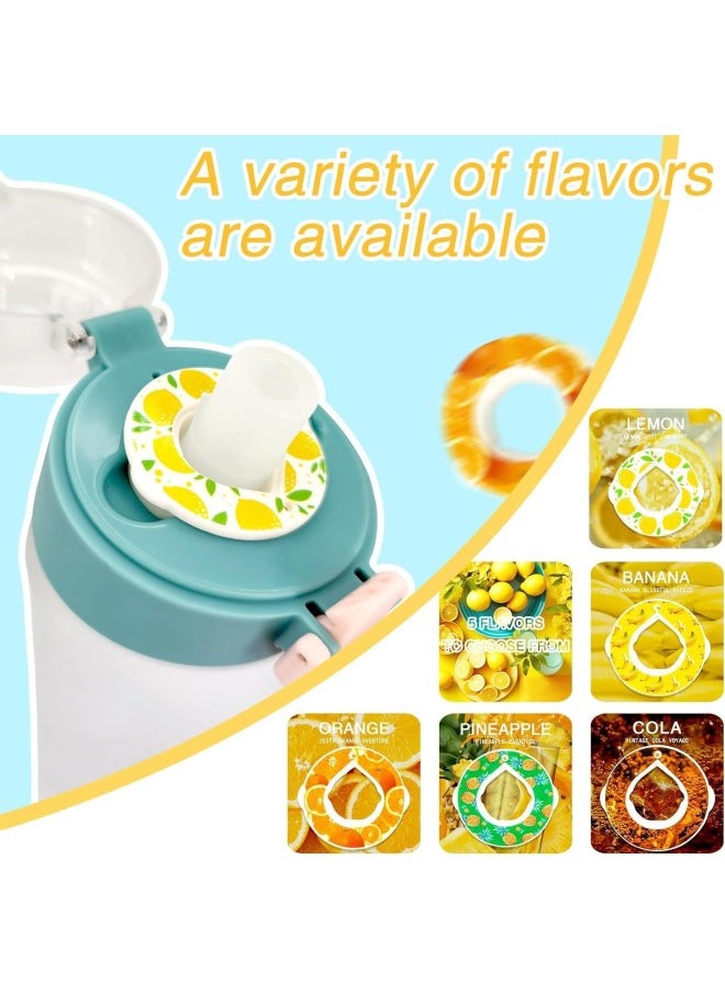 Generic - Cross-border Direct Supply Of New 750ml Flavor Cup Flavor Ring 0 Sugar 0 Card Bounce Lid Fruit Bottle With 7 Flavor Rings 10 Flavor Rings-Color:Frosted White + 10 Rings-Capacity:750ml - Image 1