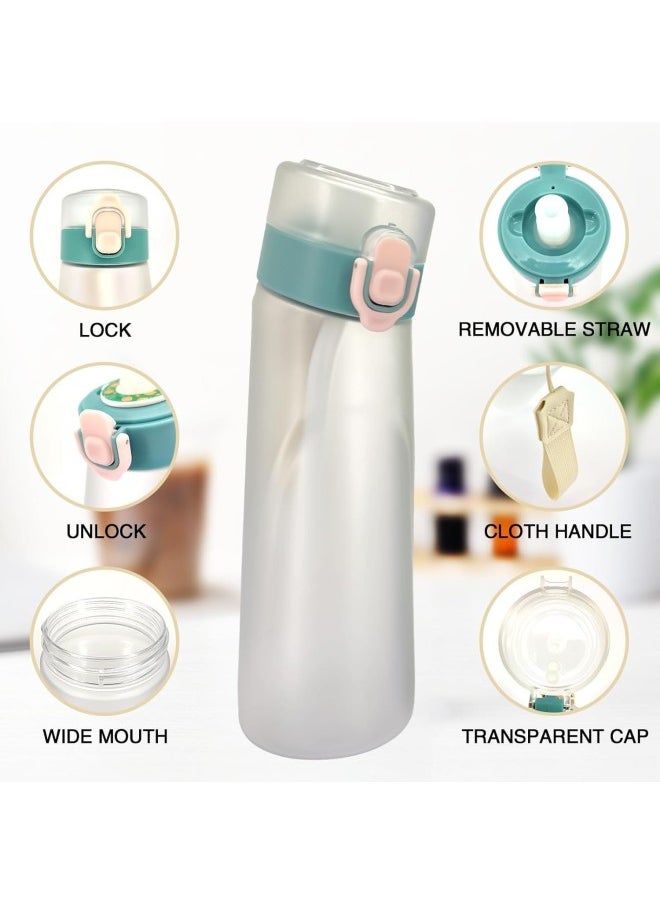 Generic - Cross-border Direct Supply Of New 750ml Flavor Cup Flavor Ring 0 Sugar 0 Card Bounce Lid Fruit Bottle With 7 Flavor Rings 10 Flavor Rings-Color:Frosted White + 10 Rings-Capacity:750ml - Image 1