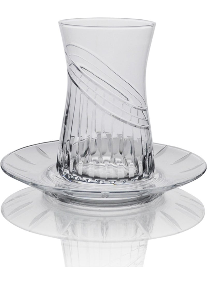 Royal Home - Roya Home Ceremony Plain 12 Piece Tea Glass Set for 6 People - Image 1