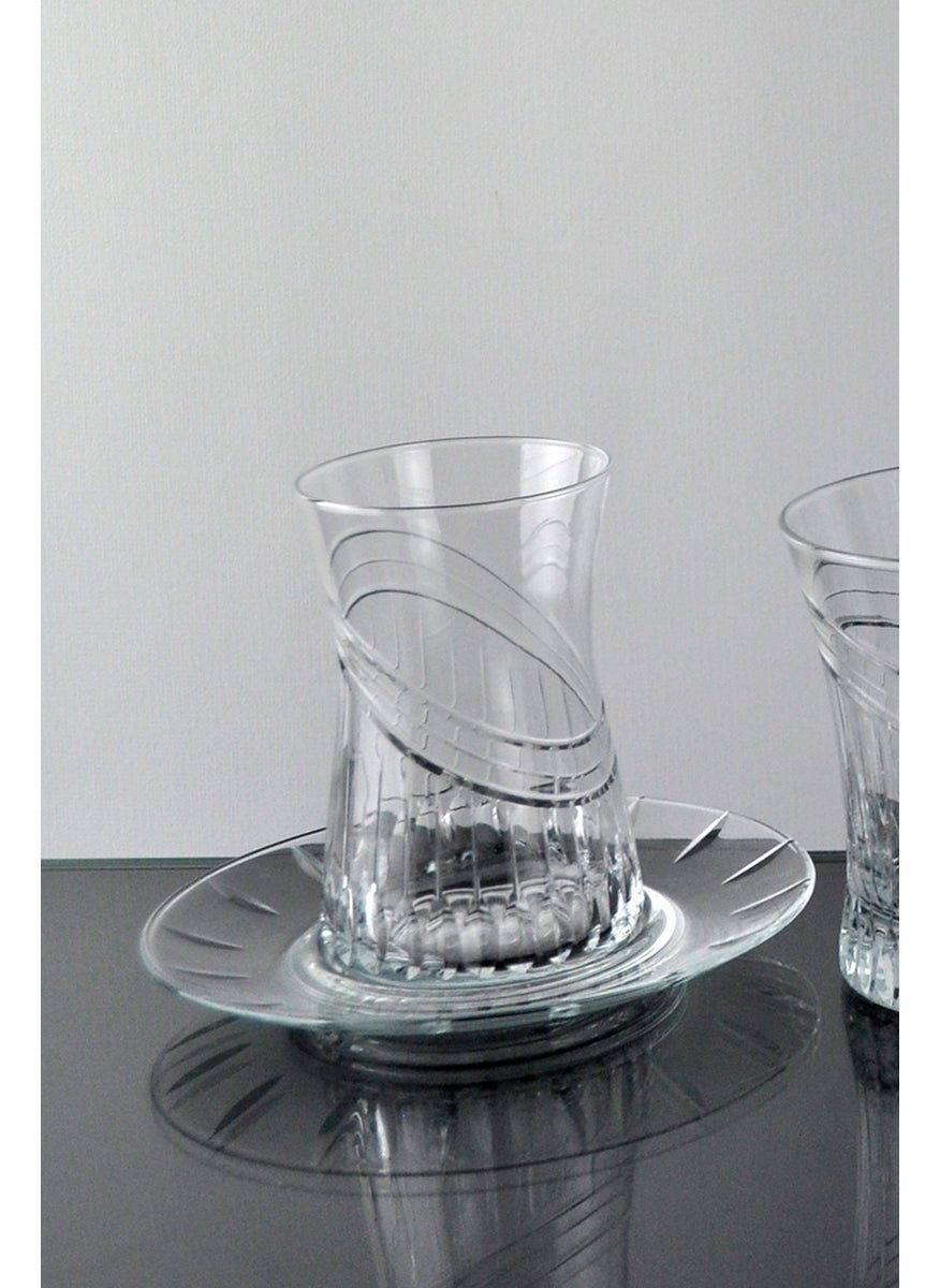 Royal Home - Roya Home Ceremony Plain 12 Piece Tea Glass Set for 6 People - Image 1