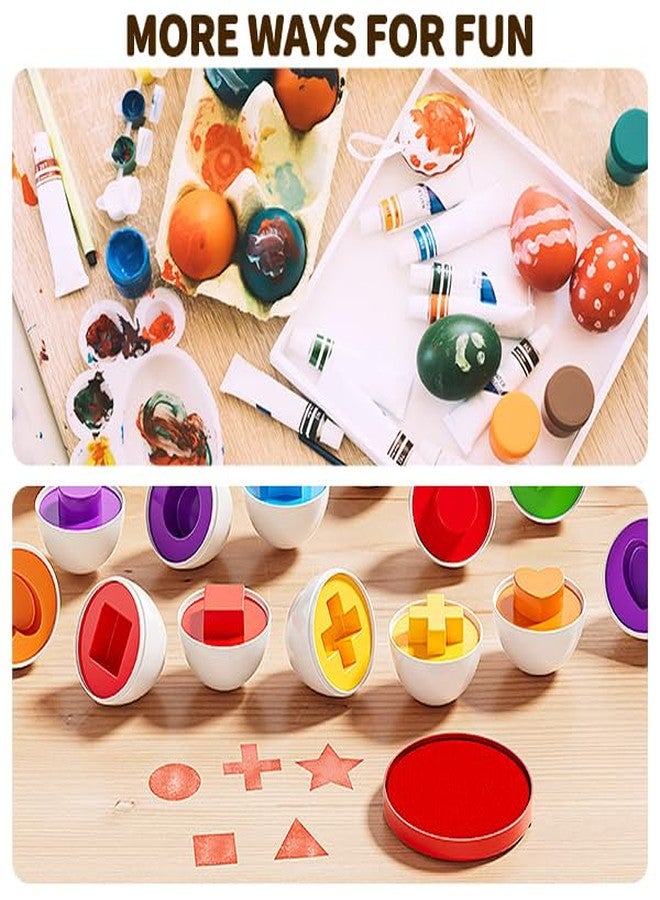JUKUDAHU Matched Eggs Toddler Toys 1 2 3 4 Year Old - Shape Color Sorting Games, Kids Easter Eggs, Toddler Sensory Toys, Preschool Educational Boy Toy, Gifts for Baby 6-12 Months+ - Image 5