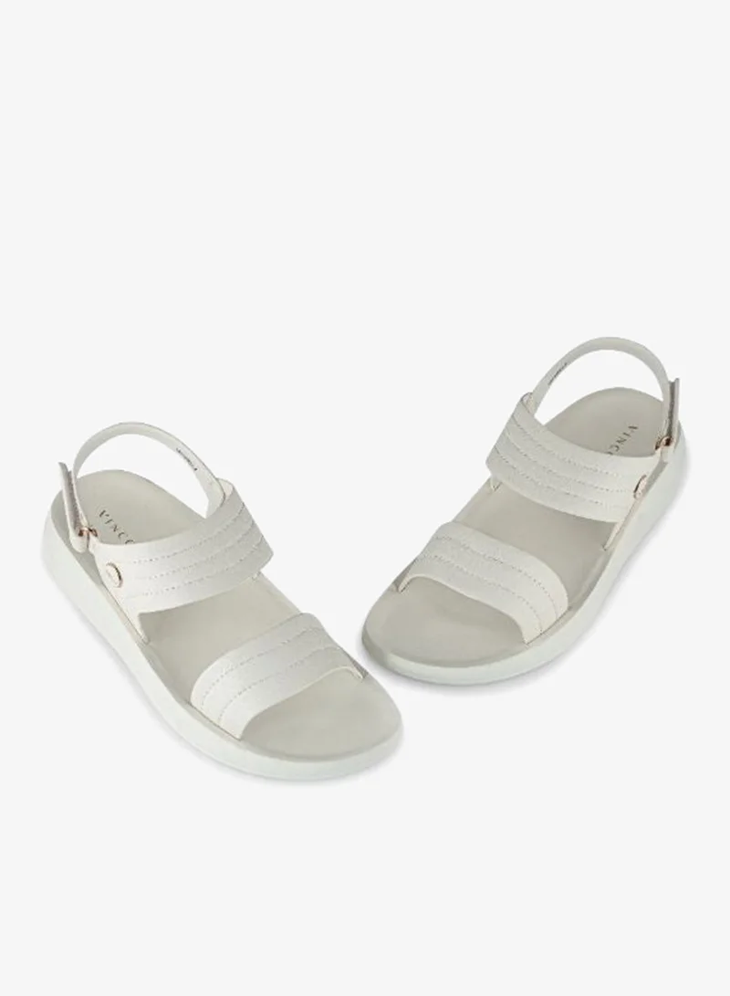 Vincci White Ankle Strap Wedge Sandals for Women | Best Price UAE