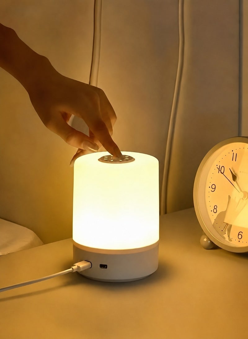سباركسبروت مصباح طاولة LED صغير يعمل بالطاقة عبر USB، مصباح ليلي بجانب السرير مع مستشعر لمس، بثلاثة ألوان قابلة للتعتيم، مصباح ديكوري بلمسة واحدة مناسب للمنزل وغرفة النوم وغرفة الأطفال وغرفة الرضيع والرضاعة الليلية والمطعم والبار. - Image 1