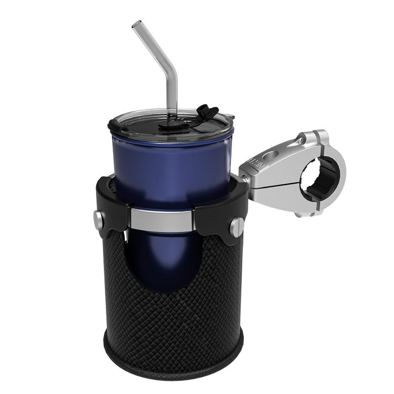 LEXIN LXC3 Motorcycle Cup Holder with 360swivel ballMount Large Boat Drink Holder with Basket Metal Handlebar Mount for Motorcycle PassengerATVScotterHarley Fits Handlebar 78 to 1 14