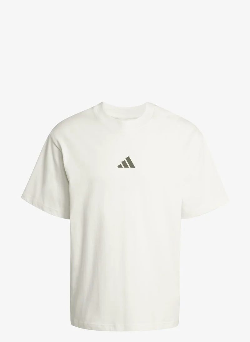 Adidas VERBIAGE SCRIPT OVERSIZED GRAPHIC T-SHIRT