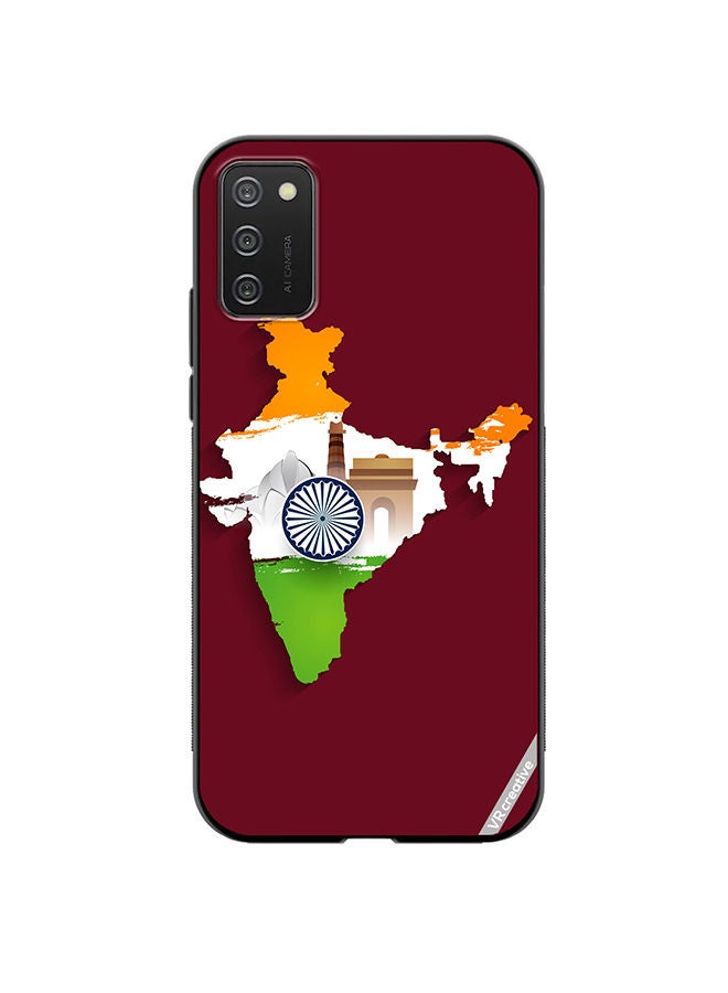VR CREATIVE Protective Case Cover For Samsung Galaxy A02s India Map Design Multicolour - Image 1