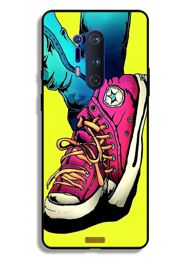 Tolwak OnePlus 8 Pro 5G Protective Case Cover Canva Shoes Art - Image 2