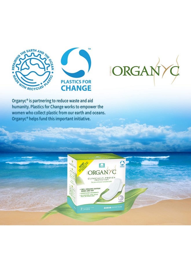 Organyc New and Improved 100% Certified Organic Cotton Overnight Feminine Pads, Heaviest Flow, Super Absorbency 2.0, 7 Count - Image 3