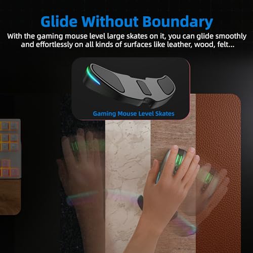 IFYOO HornsX1 Right-Handed RGB Ergonomic Gliding Palm Rest for Mouse, Wrist Rest Pad, 3 RGB Lighting Modes, Reduce Wrist Pain, Anti-Fatigue, for Gaming/Office Work Casual Use - Black2, 1 PCS - Image 3