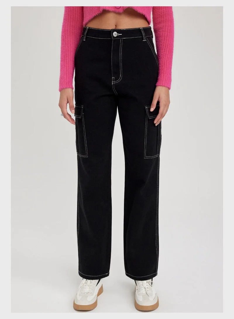 DeFacto High Waist Pocket Detail Pants