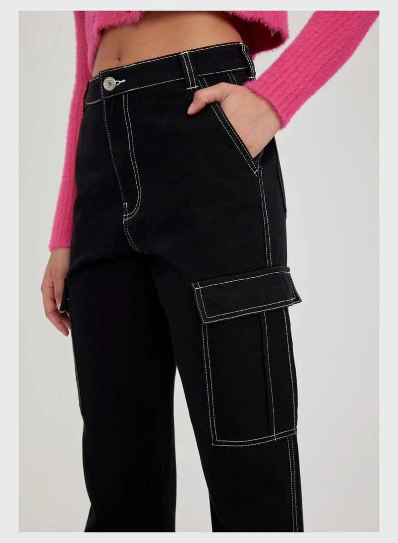 DeFacto High Waist Pocket Detail Pants