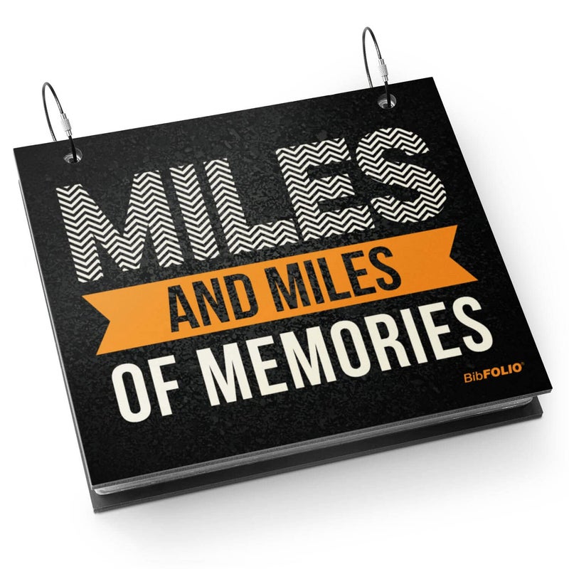 Gone For a Run BibFOLIO Race Bib Album | Bib Holder Miles of Memories | Black - Image 1