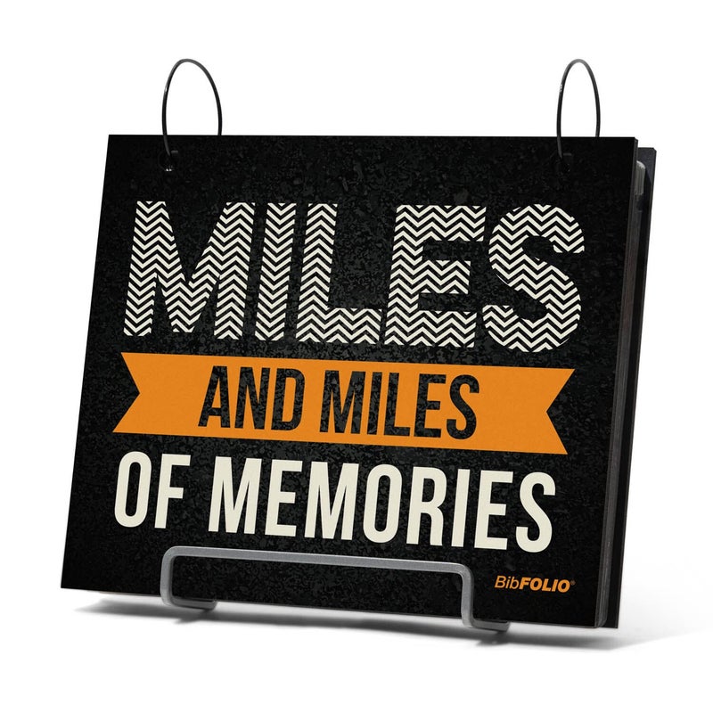 Gone For a Run BibFOLIO Race Bib Album | Bib Holder Miles of Memories | Black - Image 2