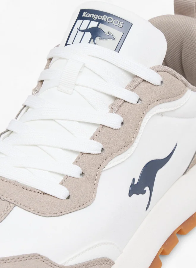 kangaROOS Men's Panelled Sneakers with Lace-Up Closure
