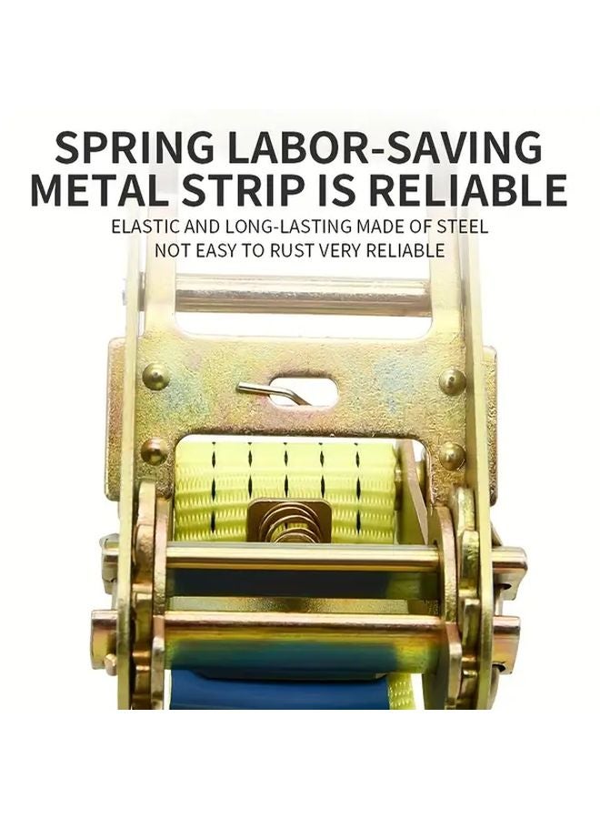 Heavy Duty Green Ratchet Strap 4x10 Adjustable Metal Clamp Non Slip Reusable Cargo Tie Down - Image 4