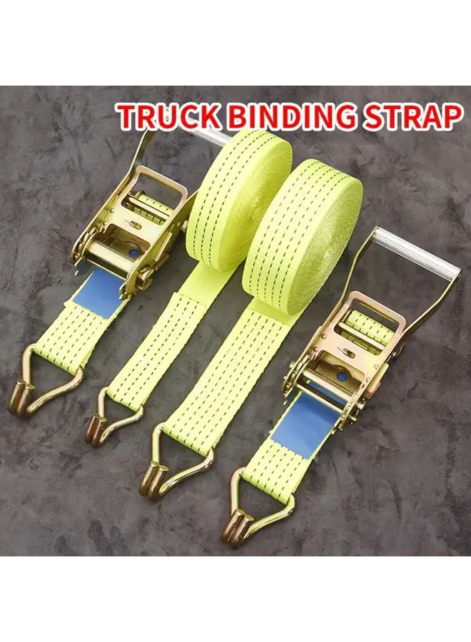 Heavy Duty Green Ratchet Strap 4x10 Adjustable Metal Clamp Non Slip Reusable Cargo Tie Down - Image 2