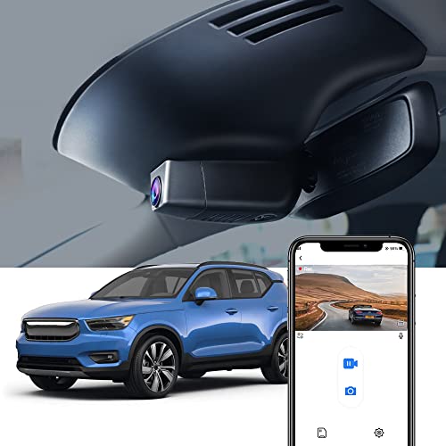 Fitcamx 4K Dash Cam Suitable for Volvo XC40 XC40 Recharge B4 B5 T4 T5 P8 Model B Integrated OEM Look Ultra HD 2160P Video Loop Recording Builtin WiFi APP GSensor PlugPlay 64GB Card - Image 1