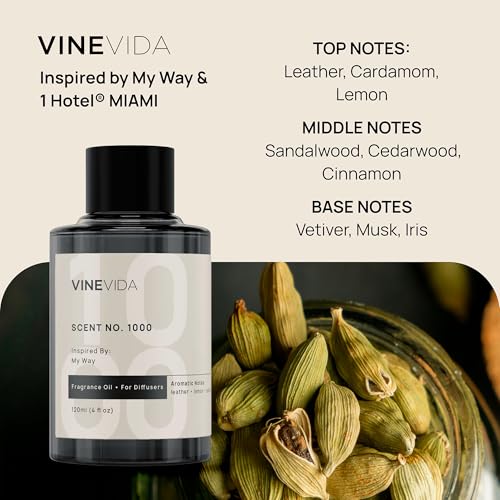 VINEVIDA (Pack of 4) Hotel Fragrance Collection Diffuser Oil - Hotel Scents Diffusers for Home - Cold Air Diffuser Oil - Hotel Scent Essential Oil, Diffuser Scents No. 1000, No.1001, No.1007, No.1003 - Image 2