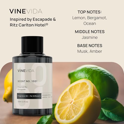 VINEVIDA (Pack of 4) Hotel Fragrance Collection Diffuser Oil - Hotel Scents Diffusers for Home - Cold Air Diffuser Oil - Hotel Scent Essential Oil, Diffuser Scents No. 1000, No.1001, No.1007, No.1003 - Image 3