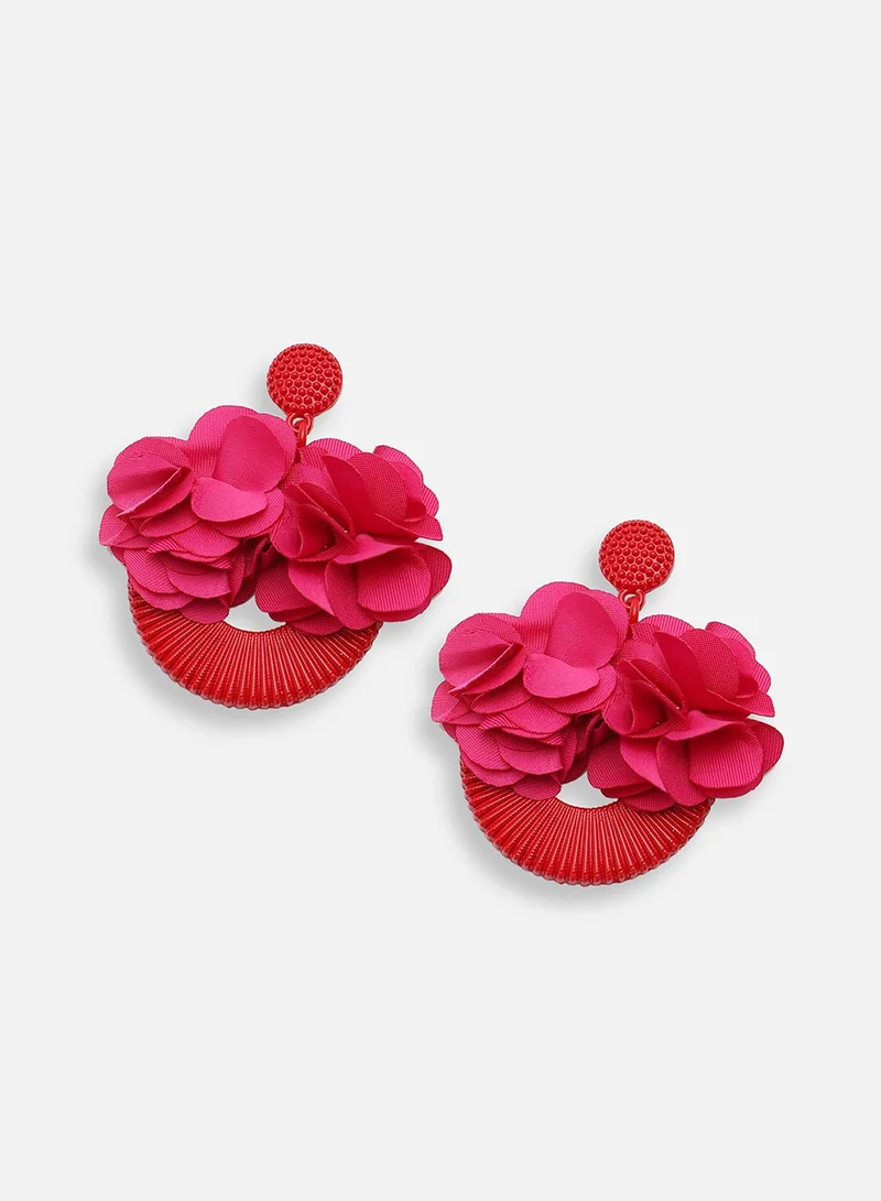 سوهي قرط متدلي من الحجر مصمم للحفلات مطلي بالذهب